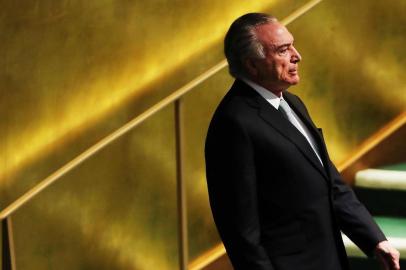 NEW YORK, NY - SEPTEMBER 19: Brazilian President Michel Temer arrives to speak to world leaders at the 72nd United Nations (UN) General Assembly at UN headquarters in New York on September 19, 2017 in New York City. Topics to be discussed at this years gathering include Iran, North Korea and global warming.   Spencer Platt/Getty Images/AFP