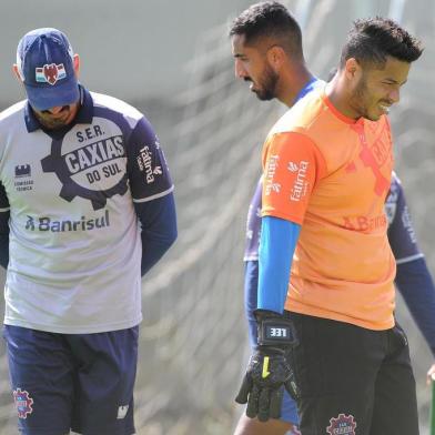  CAXIAS DO SUL, RS, BRASIL 22/03/2019Time do SER Caxias treino no CT do clube antes de enfrentar o Aimoré pelas quartas de final do Gauchão 2019. Na foto: Goleiro Lee (Felipe Nyland/Agência RBS)