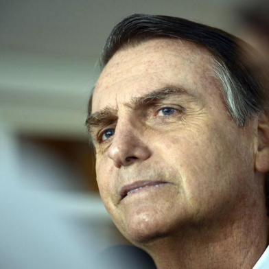 O candidato do PSL à Presidência da República, Jair Bolsonaro, durante coletiva de imprensa no dia 20 de outubro.