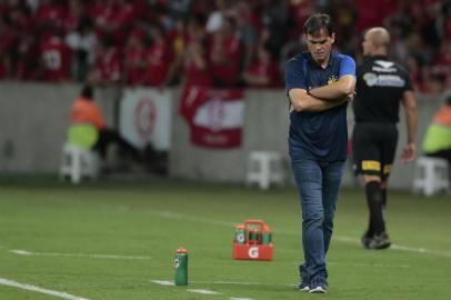  PORTO ALEGRE, RS, BRASIL, 24.01.2019. Internacional e Pelotas se enfrentam pela segunda rodada do Campeonato Gaúcho 2019 no estádio Beira-Rio, em Porto Alegre. Na foto, técnico do Pelotas Diego Gavilán.FOTO: ANDRÉ ÁVILA/AGÊNCIA RBSIndexador: Andre Avila