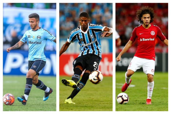 Montagem sobre fotos / Lucas Uebel/Grêmio, Divulgação e Félix Zucco/Agência RBS