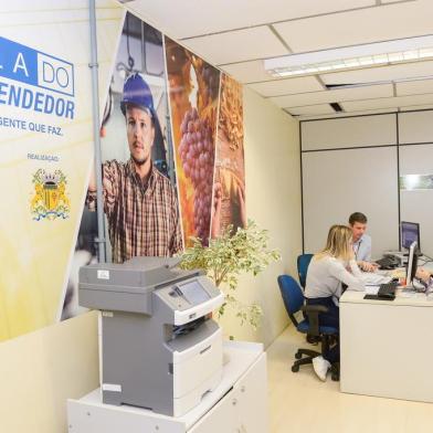 Sala do Empreendedor de Caxias do Sul, na prefeitura. 