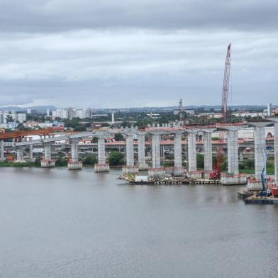  PORTO ALEGRE, RS, BRASIL - 11/01/2019 - Obras da ponte do Guaíba.Indexador: ISADORA NEUMANN