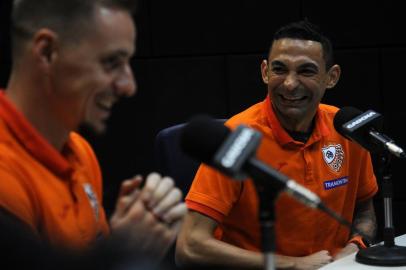  CAXIAS DO SUL, RS, BRASIL, 02/04/2019 - Show dos esportel local com o ala Selbach e com Baldin, da ACBF, de Carlos Barbosa. Apresentação de Eduardo costa e Renan Silveira. (Marcelo Casagrande/Agência RBS)