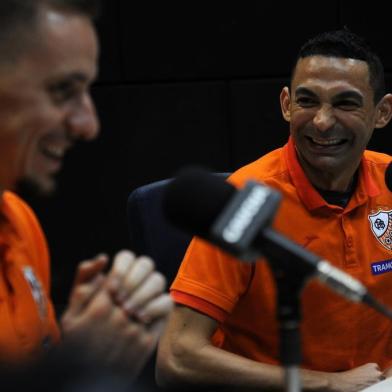  CAXIAS DO SUL, RS, BRASIL, 02/04/2019 - Show dos esportel local com o ala Selbach e com Baldin, da ACBF, de Carlos Barbosa. Apresentação de Eduardo costa e Renan Silveira. (Marcelo Casagrande/Agência RBS)