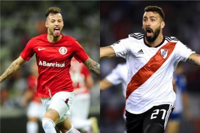 Montagem sobre fotos de Ricardo Duarte / Inter e Diego Haliasz / River Plate