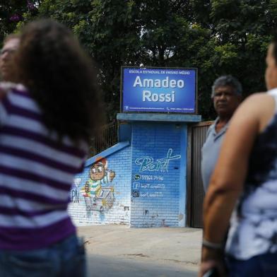  SÃO LEOPOLDO, RS, BRASIL, 03-04-2019: Casos de meningite criam deixam população e prefeitura de São Leopoldo em estado de alerta, após óbito de menina de 14 anos. Na foto, Escola Amadeo Rossi, onde Eduarda Andrade Heebstrich estudava (FOTO FÉLIX ZUCCO/AGÊNCIA RBS, Editoria de Notícias).