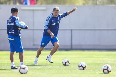 Renato Portaluppi no treino do Grêmio no Chile