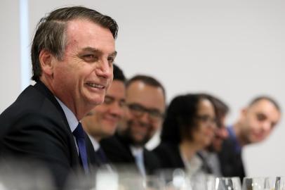 (BrasÃ­lia - DF, 05/04/2019) Presidente da RepÃºblica, Jair Bolsonaro durante cafÃ© da ManhÃ£ com Jornalistas.Foto: Marcos CorrÃªa/PR