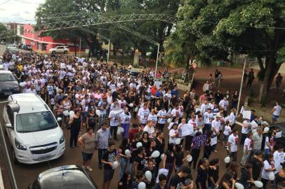 Protesto em Catuípe pela morte de Maria Eduarda