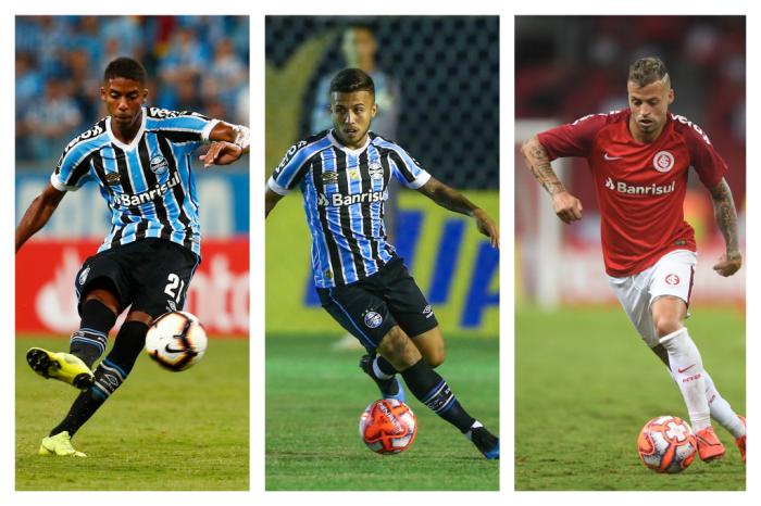 Montagem sobre fotos / Félix Zucco/Agência RBS, Lucas Uebel/Grêmio, Divulgação e Ricardo Duarte/Inter, Divulgação