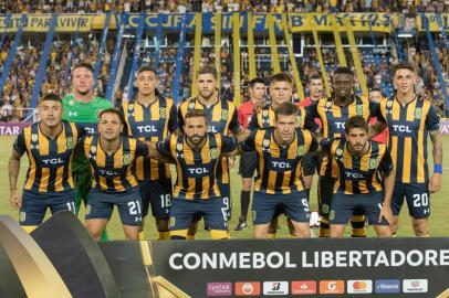 Equipe do Rosario Central que empatou com o Grêmio por 1 a 1 na primeira rodada da Libertadores