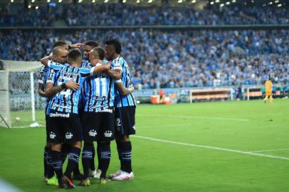  PORTO ALEGRE, RS, BRASIL, 10.04.2019. Grêmio enfrenta o Rosario Central, na Arena, em jogo válido pela quarta rodada da fase de grupos da Libertadores.FOTO: JEFFERSON BOTEGA/AGÊNCIA RBSIndexador: Jefferson Botega