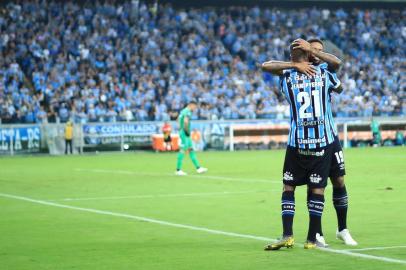  PORTO ALEGRE, RS, BRASIL, 10.04.2019. Grêmio enfrenta o Rosario Central, na Arena, em jogo válido pela quarta rodada da fase de grupos da Libertadores.FOTO: JEFFERSON BOTEGA/AGÊNCIA RBSIndexador: Jefferson Botega