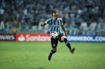  PORTO ALEGRE, RS, BRASIL, 10.04.2019. Grêmio enfrenta o Rosario Central, na Arena, em jogo válido pela quarta rodada da fase de grupos da Libertadores.FOTO: JEFFERSON BOTEGA/AGÊNCIA RBSIndexador: Jeff Botega