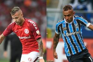 Montagem sobre fotos / Ricardo Duarte/Inter/Divulgação e Lucas Uebel/Grêmio/Divulgação