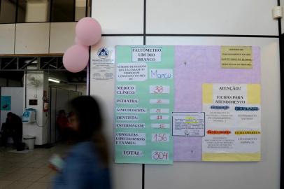  CAXIAS DO SUL, RS, BRASIL, 11/04/2019UBS Rio Branco. Funcionária cria o faltômetro para acompanhar pacientes que não vão as consultas. (Lucas Amorelli/Agência RBS)