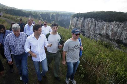  CAMBARÁ DO SUL, RS, BRASIL,12/04/2019-  Visita do Governador e do Ministro do Meio Ambiente ao cânion Itaimbezinho. (Foto: Marco Favero / Agencia RBS)