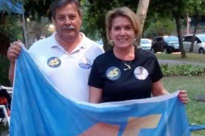 Vereadora Paula Ioris (PSDB) e o marido Rogério Alves de Oliveira