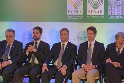 Ricardo Salles esteve na cerimônia de posse da nova diretoria da Federação da Agricultura do Estado, em Porto Alegre