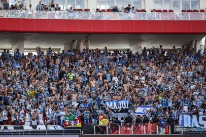  PORTO ALEGRE, RS, BRASIL, 14.04.2019. Inter e Grêmio se enfrentam no Beira-Rio em primeira partida pela final do Campeonato Gaúcho 2019. Clássico é o Gre-Nal de número 419.(FOTOGRAFO: ANDRÉ ÁVILA / AGENCIA RBS)Indexador: Andre Avila