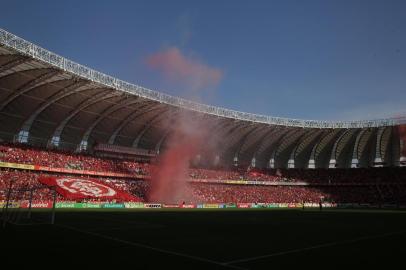  PORTO ALEGRE, RS, BRASIL, 14.04.2019. Inter e Grêmio se enfrentam no Beira-Rio em primeira partida pela final do Campeonato Gaúcho 2019. Clássico é o Gre-Nal de número 419.(Foto: Marco Favero / Agencia RBS)