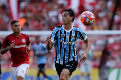  PORTO ALEGRE, RS, BRASIL, 14.04.2019. Inter e Grêmio se enfrentam no Beira-Rio em primeira partida pela final do Campeonato Gaúcho 2019. Clássico é o Gre-Nal de número 419.(Foto: Marco Favero / Agencia RBS)Indexador: Felix Zucco