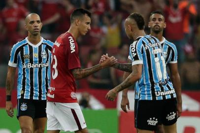  PORTO ALEGRE, RS, BRASIL, 14.04.2019. Inter e Grêmio se enfrentam no Beira-Rio em primeira partida pela final do Campeonato Gaúcho 2019. Clássico é o Gre-Nal de número 419.(Foto: Marco Favero / Agencia RBS)Indexador: Felix Zucco