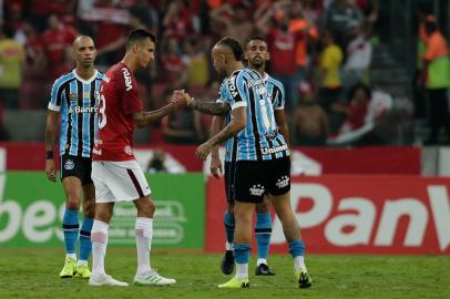  PORTO ALEGRE, RS, BRASIL, 14.04.2019. Inter e Grêmio se enfrentam no Beira-Rio em primeira partida pela final do Campeonato Gaúcho 2019. Clássico é o Gre-Nal de número 419.(Foto: Marco Favero / Agencia RBS)Indexador: Felix Zucco