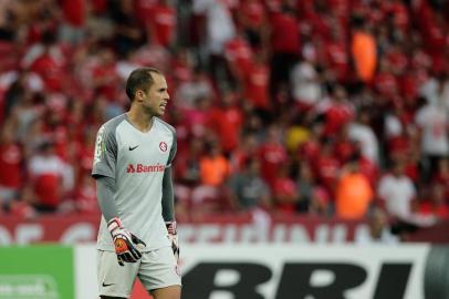  PORTO ALEGRE, RS, BRASIL, 14.04.2019. Inter e Grêmio se enfrentam no Beira-Rio em primeira partida pela final do Campeonato Gaúcho 2019. Clássico é o Gre-Nal de número 419.(Foto: Marco Favero / Agencia RBS)Indexador: Felix Zucco