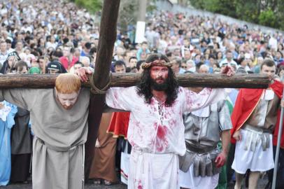 Giovanni Mattiello interpreta Jesus na programação da Semana Santa em Garibaldi. 