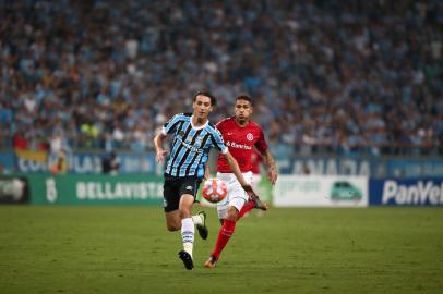  PORTO ALEGRE, RS, BRASIL, 17.04.2019. Inter e Grêmio se enfrentam na Arena pela final do Campeonato Gaúcho 2019. Clássico é o Gre-Nal de número 420.(FOTOGRAFO: JEFFERSON BOTEGA / AGENCIA RBS)Indexador: Jeff Botega