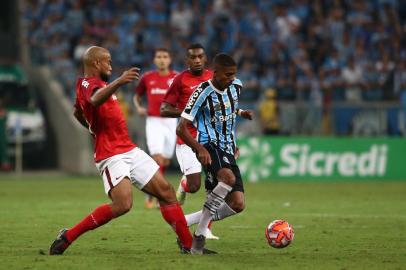  PORTO ALEGRE, RS, BRASIL, 17.04.2019. Inter e Grêmio se enfrentam na Arena pela final do Campeonato Gaúcho 2019. Clássico é o Gre-Nal de número 420.(FOTOGRAFO: JEFFERSON BOTEGA / AGENCIA RBS)Indexador: Jeff Botega