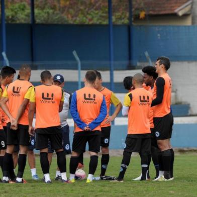  CAXIAS DO SUL, RS, BRASIL, 17/04/2019O Glória treina em Vacaria antes do jogo contra o o Bagé pelas quartas de final pela divisão de acesso do Gauchão. (Lucas Amorelli/Agência RBS)