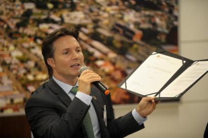 CAXIAS DO SUL, RS, BRASIL, 14/03/2019Coletiva de dois anos como prefeito de Caxias do Sul de Daniel Guerra. Prefeito Daniel Guerra(Lucas Amorelli/ Agência RBS)