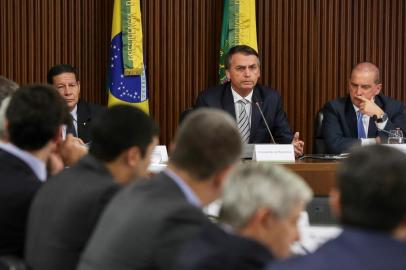 BRASÍLIA, 03/01/2019, Bolsonaro faz primeira reunião com o ministério após a posse