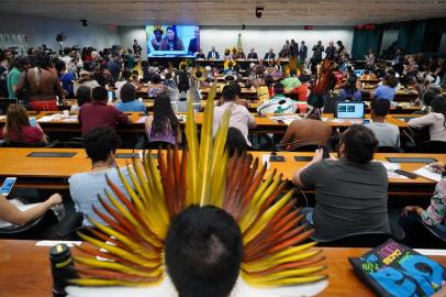 Audiência pública sobre o papel dos povos indígenas na proteção do meio ambiente e desenvolvimento sustentável. Foto: Pablo Valadares/Câmara dos Deputados