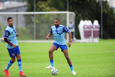  CAXIAS DO SUL, RS, BRASIL, 22/04/2019. Treino do Caxias. O Caxias se prepara para a disputa da Série D do Campeonato Brasileiro. Na foto, meia Wagner. (Porthus Junior/Agência RBS)