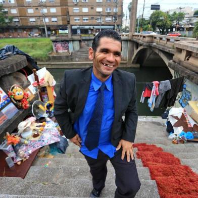  PORTO ALEGRE, RS, BRASIL,25/04/2019- Cara da Rua: Morador de rua, Luiz Eduardo dos Santos Borragini. (FOTOGRAFO: JÚLIO CORDEIRO / AGENCIA RBS)