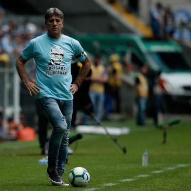  PORTO ALEGRE, RS, BRASIL,28/04/2019- Grêmio x Santos: jogo da estreia do Grêmio no Brasileirão, que acontece na Arena.(Foto: Marco Favero / Agencia RBS)Indexador: Felix Zucco