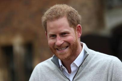 Britains Prince Harry, Duke of Sussex, speaks to members of the media at Windsor Castle in Windsor, west of London on May 6, 2019, following the announcement that his wifw, Britains Meghan, Duchess of Sussex has given birth to a son. - Meghan Markle, the Duchess of Sussex, gave birth on Monday to a very healthy boy, Prince Harry announced. Were delighted to announce that Meghan and myself had a baby boy early this morning -- a very healthy boy, a beaming Prince Harry said. (Photo by Steve Parsons / POOL / AFP)