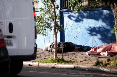  CAXIAS DO SUL, RS, BRASIL (06/05/2019)Moradores de rua na área central da cidade. (Antonio Valiente/Agência RBS)