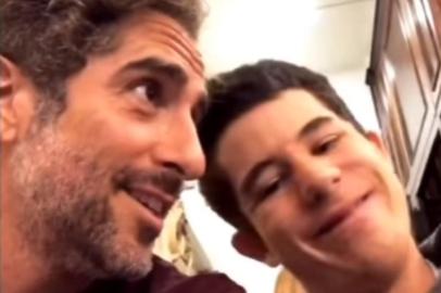 Marcos Mion e seu filho Romeu, que sofre do espectro autista