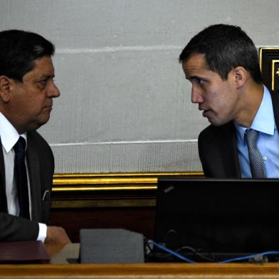 Edgar Zambrano e Juan Guaidó