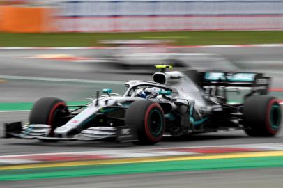 Mercedes Finnish driver Valtteri Bottas takes part in the third practice session at the Circuit de Catalunya in Montmelo in the outskirts of Barcelona on May 11, 2019 ahead of the Spanish Formula One Grand Prix. (Photo by LLUIS GENE / AFP)