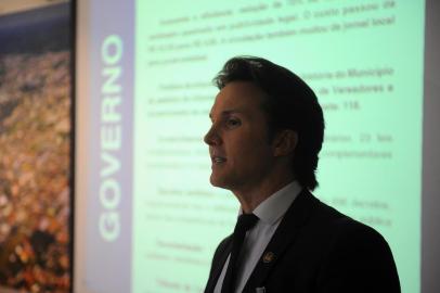  CAXIAS DO SUL, RS, BRASIL 07/02/2018Coletiva do Prefeito Daniel Guerra no salão nobre da prefeitura. (Felipe Nyland/Agência RBS)