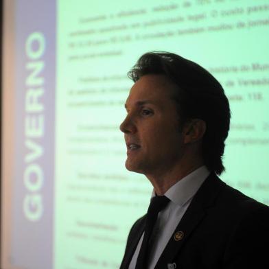  CAXIAS DO SUL, RS, BRASIL 07/02/2018Coletiva do Prefeito Daniel Guerra no salão nobre da prefeitura. (Felipe Nyland/Agência RBS)