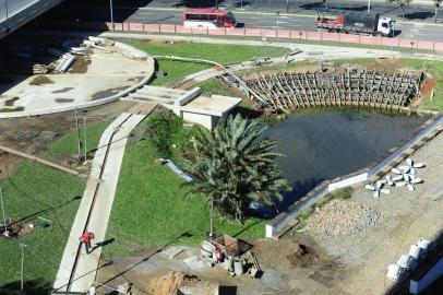  PORTO ALEGRE,RS,BRASIL.2019,05,16.Obras do Largo dos Açorianos, em fase final de acabamentos.(RONALDO BERNARDI/AGENCAI RBS).