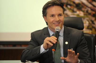  CAXIAS DO SUL, RS, BRASIL, 14/03/2019Coletiva de dois anos como prefeito de Caxias do Sul de Daniel Guerra. (Lucas Amorelli/ Agência RBS)