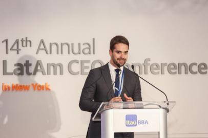 Em agenda nos Estados Unidos, o governador Eduardo Leite palestrou, na manhã do dia 15 de maio, na 14ª edição do LatAm CEO Conference Itaú BBA.